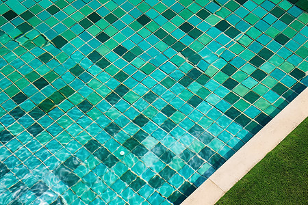 游泳池的瓷砖高清图片