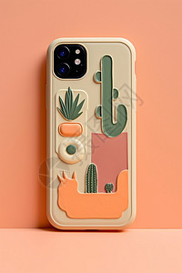 植物装饰的手机壳背景图片