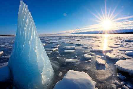俄罗斯的冰湖图片