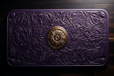 古典封面古典光辉中的紫色金章背景