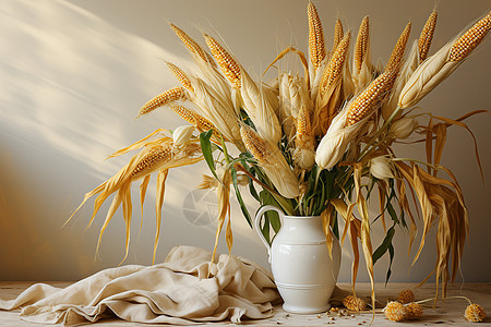 玉米丰收的装饰花束图片