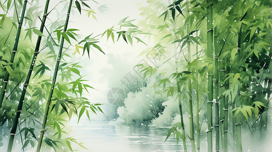 中国风竹林图片