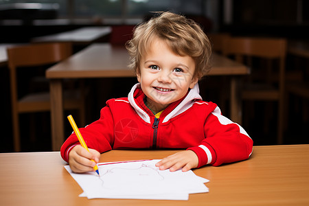 幼儿园小朋友在学校画画图片