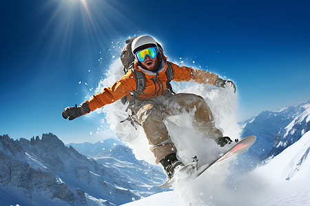 雪中滑雪运动图片