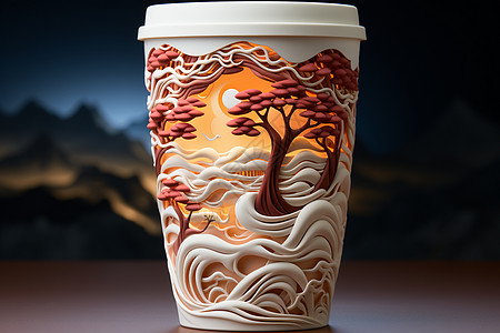 中国风咖啡杯图片