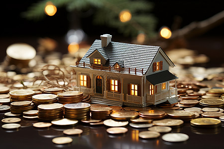 房屋模型金融概念图片