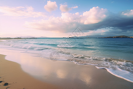 海滩浪花图片