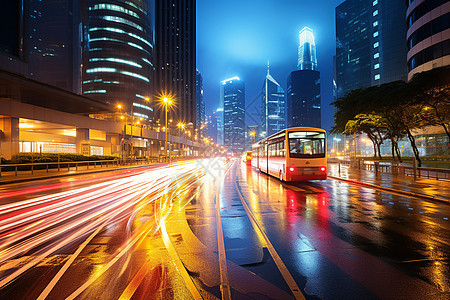 繁华都市之夜背景图片