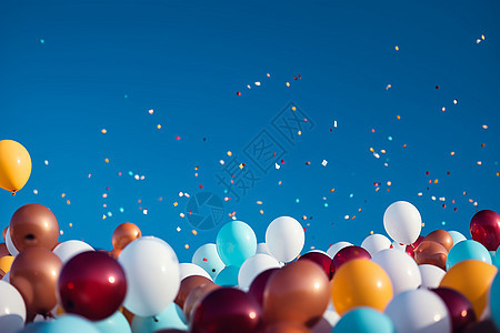 五彩缤纷的气球图片