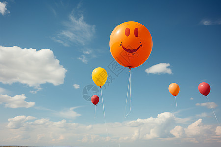 气球小丑有着笑脸的气球背景