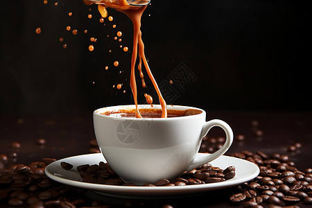 咖啡和咖啡豆咖啡之美背景