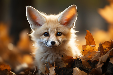 秋日森林的小狐狸图片