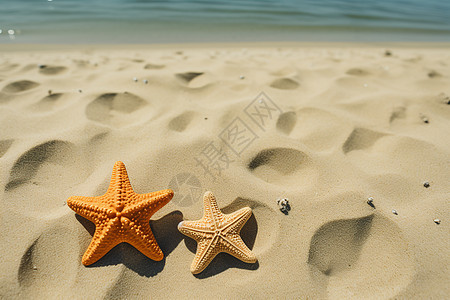 海滩边的海星图片