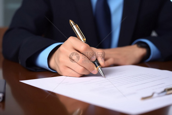 办公室签署合同的律师图片