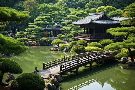 日式庭园建筑图片