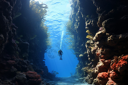 深海潜水中的壮丽景观图片