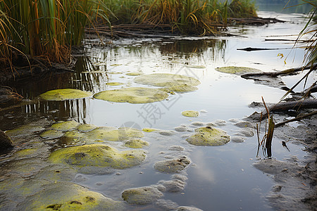污水污泥造成的湖泊环境恶化图片