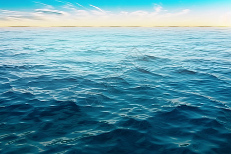 海上的蓝色水面图片