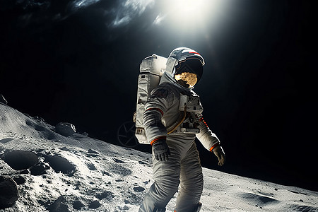 月球探险的宇航员图片