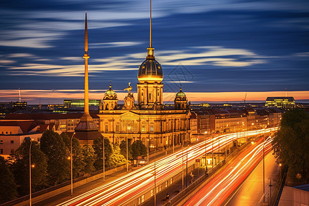 夜幕下的柏林大教堂诱惑图片