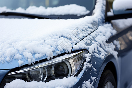 冬季积雪的汽车图片