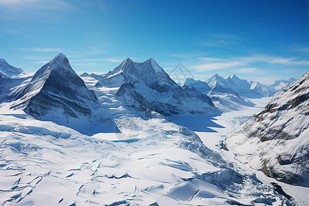 美丽的雪山风景背景图片