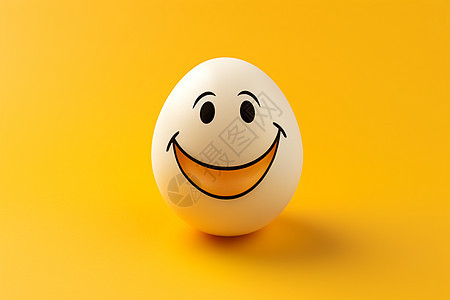 一个笑脸的蛋壳背景图片
