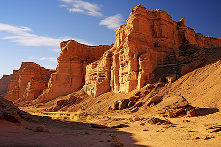 岩石与沙漠的交融图片