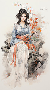 手绘中式风格背景图片