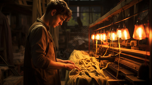 纺织厂的工人图片