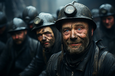煤矿工人肖像图片