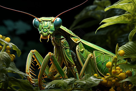 独特螳螂昆虫背景图片