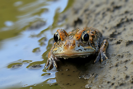 夏季田野中的青蛙图片
