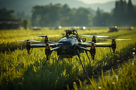 农作物检测创新科技的农业无人机背景