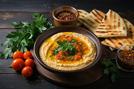 中东非美味的中东美食盛宴背景