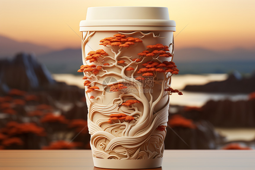 美轮美奂的中国风咖啡杯图片