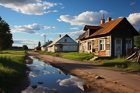 俄罗斯乡村的小屋图片