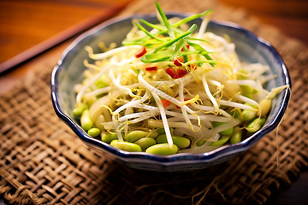 素食主义美味的素食豆芽背景