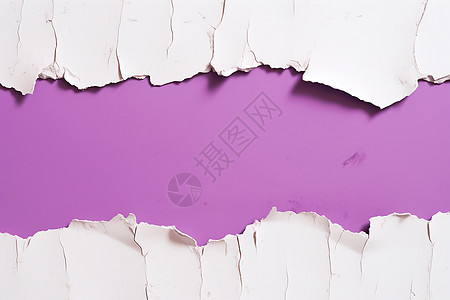 墙皮开裂后露出的紫色墙面图片