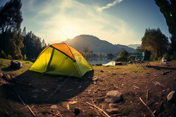 度假休息的帐篷图片