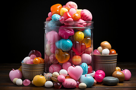 造型各异的彩色糖果图片