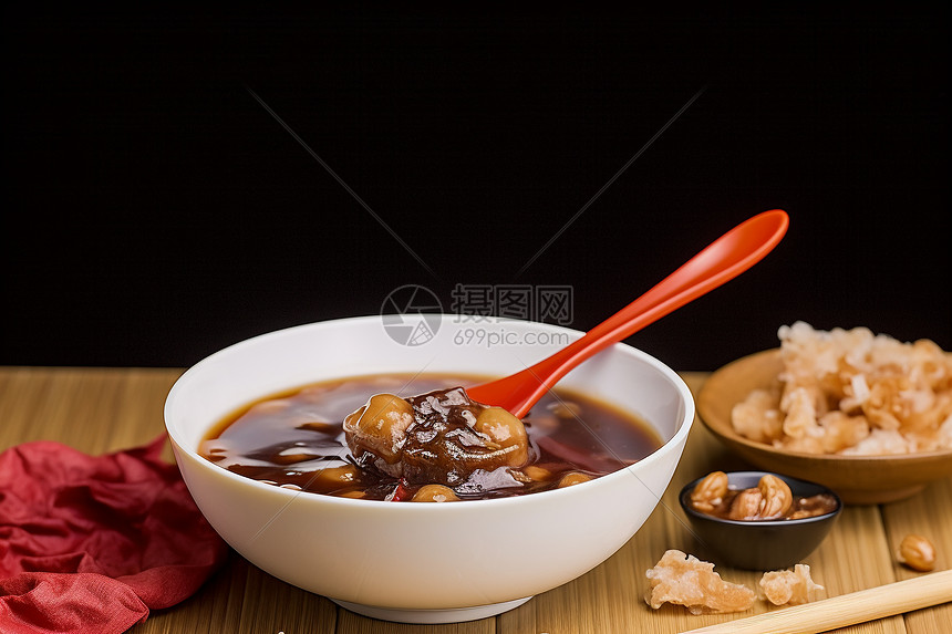 传统美食的红糖冰粥图片