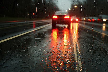 雨滴打湿的汽车玻璃图片