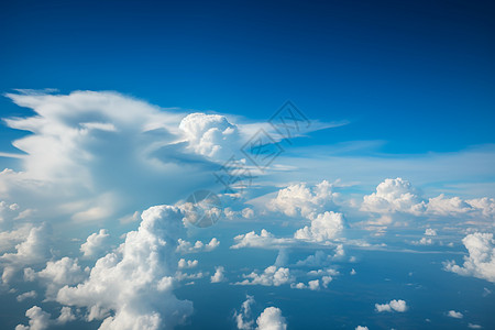 晴空万里的天空景观背景图片