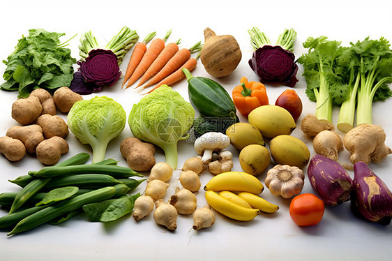 多样蔬果的有机食材图片