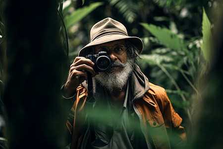 丛林中的老人图片