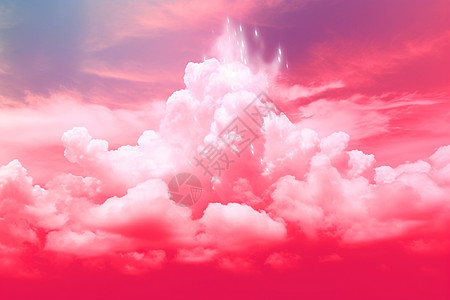 粉色的云彩风景背景图片