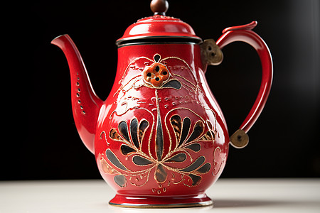 美观的陶瓷茶壶背景图片
