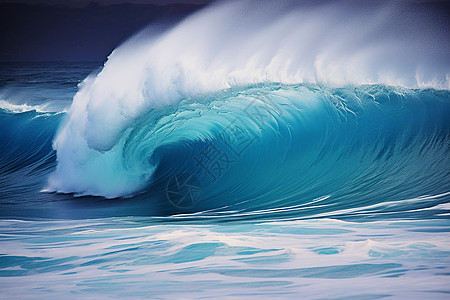 海中的巨浪背景图片
