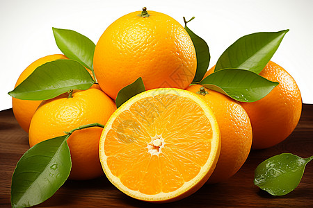 新鲜多汁的橙子图片